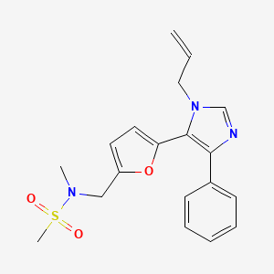 molecular formula C19H21N3O3S B4251439 N-{[5-(1-allyl-4-phenyl-1H-imidazol-5-yl)-2-furyl]methyl}-N-methylmethanesulfonamide 