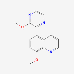 molecular formula C15H13N3O2 B4251457 8-methoxy-5-(3-methoxy-2-pyrazinyl)quinoline 