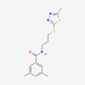 3,5-dimethyl-N-{3-[(5-methyl-1,3,4-thiadiazol-2-yl)thio]propyl}benzamide