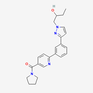 1-(3-{3-[5-(1-pyrrolidinylcarbonyl)-2-pyridinyl]phenyl}-1H-pyrazol-1-yl)-2-butanol