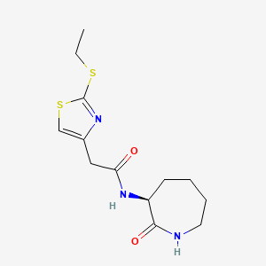 molecular formula C13H19N3O2S2 B4251472 2-[2-(ethylthio)-1,3-thiazol-4-yl]-N-[(3S)-2-oxoazepan-3-yl]acetamide 