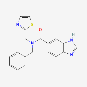 N-benzyl-N-(1,3-thiazol-2-ylmethyl)-1H-benzimidazole-5-carboxamide