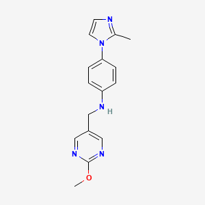 N-[(2-methoxy-5-pyrimidinyl)methyl]-4-(2-methyl-1H-imidazol-1-yl)aniline