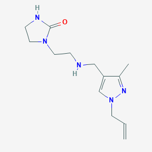 molecular formula C13H21N5O B4251489 1-(2-{[(1-allyl-3-methyl-1H-pyrazol-4-yl)methyl]amino}ethyl)imidazolidin-2-one 