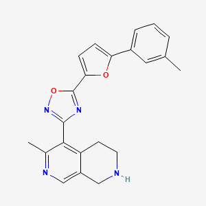 6-methyl-5-{5-[5-(3-methylphenyl)-2-furyl]-1,2,4-oxadiazol-3-yl}-1,2,3,4-tetrahydro-2,7-naphthyridine trifluoroacetate