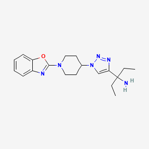 (1-{1-[1-(1,3-benzoxazol-2-yl)-4-piperidinyl]-1H-1,2,3-triazol-4-yl}-1-ethylpropyl)amine