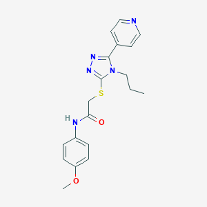 N-(4-methoxyphenyl)-2-[(4-propyl-5-pyridin-4-yl-4H-1,2,4-triazol-3-yl)thio]acetamide