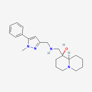 (1R,9aR)-1-[[(1-methyl-5-phenylpyrazol-3-yl)methylamino]methyl]-2,3,4,6,7,8,9,9a-octahydroquinolizin-1-ol