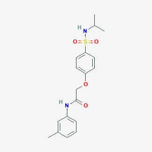 molecular formula C18H22N2O4S B425153 2-{4-[(isopropylamino)sulfonyl]phenoxy}-N-(3-methylphenyl)acetamide 