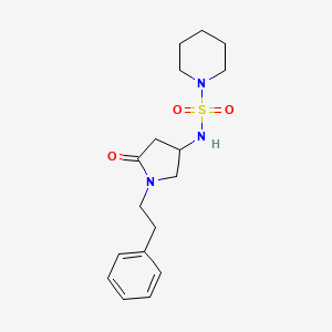 N-[5-oxo-1-(2-phenylethyl)-3-pyrrolidinyl]-1-piperidinesulfonamide