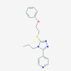 molecular formula C18H20N4OS B425154 4-{5-[(2-phenoxyethyl)sulfanyl]-4-propyl-4H-1,2,4-triazol-3-yl}pyridine 