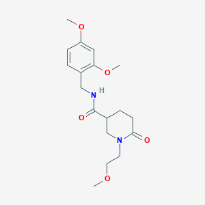 molecular formula C18H26N2O5 B4251540 N-(2,4-dimethoxybenzyl)-1-(2-methoxyethyl)-6-oxo-3-piperidinecarboxamide 