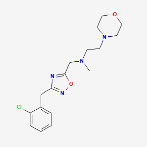 molecular formula C17H23ClN4O2 B4251543 N-{[3-(2-chlorobenzyl)-1,2,4-oxadiazol-5-yl]methyl}-N-methyl-2-(4-morpholinyl)ethanamine 