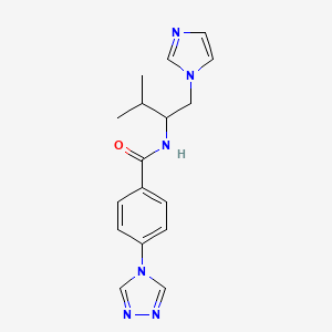 N-[1-(1H-imidazol-1-ylmethyl)-2-methylpropyl]-4-(4H-1,2,4-triazol-4-yl)benzamide