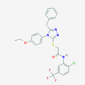 2-{[5-benzyl-4-(4-ethoxyphenyl)-4H-1,2,4-triazol-3-yl]sulfanyl}-N-[2-chloro-5-(trifluoromethyl)phenyl]acetamide