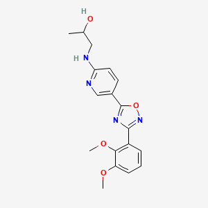 molecular formula C18H20N4O4 B4251597 1-({5-[3-(2,3-dimethoxyphenyl)-1,2,4-oxadiazol-5-yl]-2-pyridinyl}amino)-2-propanol 