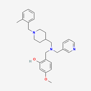 molecular formula C28H35N3O2 B4251622 5-methoxy-2-{[{[1-(2-methylbenzyl)-4-piperidinyl]methyl}(3-pyridinylmethyl)amino]methyl}phenol 