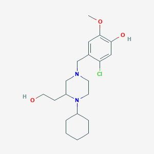 5-chloro-4-{[4-cyclohexyl-3-(2-hydroxyethyl)-1-piperazinyl]methyl}-2-methoxyphenol