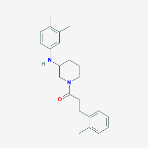 molecular formula C23H30N2O B4251659 N-(3,4-dimethylphenyl)-1-[3-(2-methylphenyl)propanoyl]-3-piperidinamine 