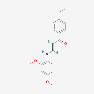 molecular formula C19H21NO3 B425166 3-(2,4-Dimethoxyanilino)-1-(4-ethylphenyl)-2-propen-1-one 