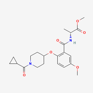 methyl N-(2-{[1-(cyclopropylcarbonyl)-4-piperidinyl]oxy}-5-methoxybenzoyl)-D-alaninate