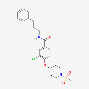 3-chloro-4-{[1-(methylsulfonyl)-4-piperidinyl]oxy}-N-(3-phenylpropyl)benzamide