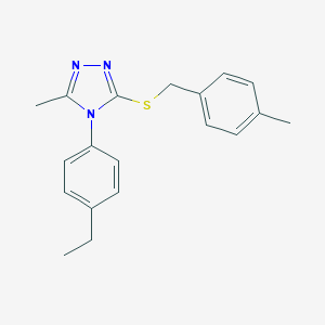 molecular formula C19H21N3S B425168 4-(4-ethylphenyl)-3-methyl-5-[(4-methylbenzyl)sulfanyl]-4H-1,2,4-triazole 