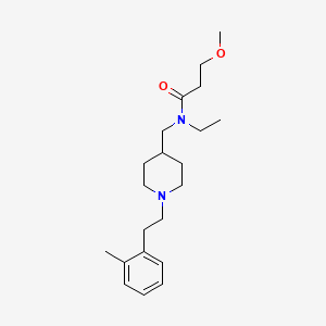 molecular formula C21H34N2O2 B4251680 N-ethyl-3-methoxy-N-({1-[2-(2-methylphenyl)ethyl]-4-piperidinyl}methyl)propanamide 