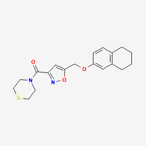 molecular formula C19H22N2O3S B4251713 4-({5-[(5,6,7,8-tetrahydro-2-naphthalenyloxy)methyl]-3-isoxazolyl}carbonyl)thiomorpholine 