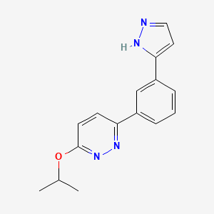 molecular formula C16H16N4O B4251714 3-propan-2-yloxy-6-[3-(1H-pyrazol-5-yl)phenyl]pyridazine 