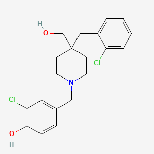 2-chloro-4-{[4-(2-chlorobenzyl)-4-(hydroxymethyl)-1-piperidinyl]methyl}phenol