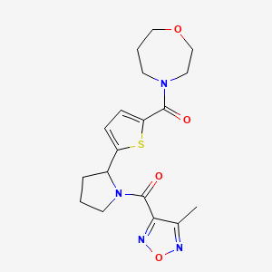 4-[(5-{1-[(4-methyl-1,2,5-oxadiazol-3-yl)carbonyl]-2-pyrrolidinyl}-2-thienyl)carbonyl]-1,4-oxazepane