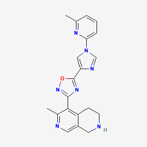 6-methyl-5-{5-[1-(6-methyl-2-pyridinyl)-1H-imidazol-4-yl]-1,2,4-oxadiazol-3-yl}-1,2,3,4-tetrahydro-2,7-naphthyridine trifluoroacetate