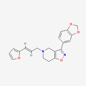 molecular formula C20H18N2O4 B4251738 3-(1,3-benzodioxol-5-yl)-5-[(2E)-3-(2-furyl)-2-propen-1-yl]-4,5,6,7-tetrahydroisoxazolo[4,5-c]pyridine 