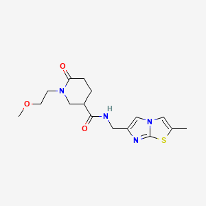 1-(2-methoxyethyl)-N-[(2-methylimidazo[2,1-b][1,3]thiazol-6-yl)methyl]-6-oxo-3-piperidinecarboxamide