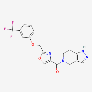 5-[(2-{[3-(trifluoromethyl)phenoxy]methyl}-1,3-oxazol-4-yl)carbonyl]-4,5,6,7-tetrahydro-1H-pyrazolo[4,3-c]pyridine