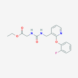 molecular formula C17H18FN3O4 B4251783 Ethyl 2-[[2-(2-fluorophenoxy)pyridin-3-yl]methylcarbamoylamino]acetate 