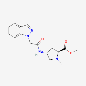 methyl (2S,4R)-4-[(1H-indazol-1-ylacetyl)amino]-1-methylpyrrolidine-2-carboxylate