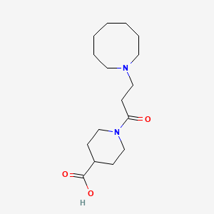 molecular formula C16H28N2O3 B4251805 1-(3-azocan-1-ylpropanoyl)piperidine-4-carboxylic acid 