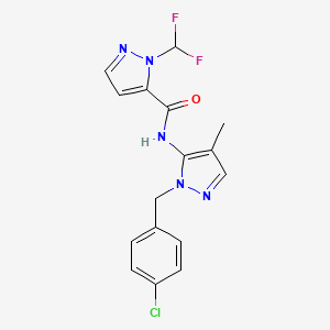 N-[1-(4-chlorobenzyl)-4-methyl-1H-pyrazol-5-yl]-1-(difluoromethyl)-1H-pyrazole-5-carboxamide