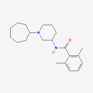 N-(1-cycloheptyl-3-piperidinyl)-2,6-dimethylbenzamide