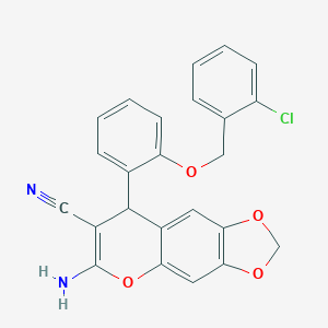 6-amino-8-{2-[(2-chlorobenzyl)oxy]phenyl}-8H-[1,3]dioxolo[4,5-g]chromene-7-carbonitrile