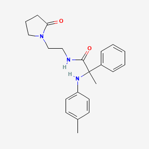 2-[(4-methylphenyl)amino]-N-[2-(2-oxopyrrolidin-1-yl)ethyl]-2-phenylpropanamide