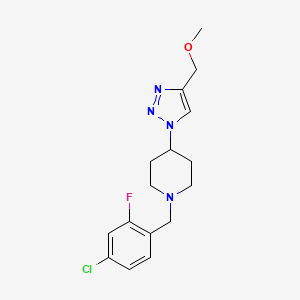 1-[(4-Chloro-2-fluorophenyl)methyl]-4-[4-(methoxymethyl)triazol-1-yl]piperidine