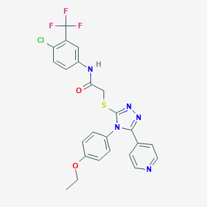 N-[4-chloro-3-(trifluoromethyl)phenyl]-2-{[4-(4-ethoxyphenyl)-5-(4-pyridinyl)-4H-1,2,4-triazol-3-yl]sulfanyl}acetamide