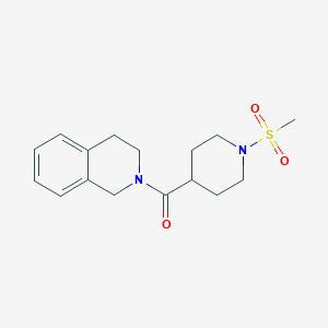 molecular formula C16H22N2O3S B425189 2-{[1-(Methylsulfonyl)-4-piperidinyl]carbonyl}-1,2,3,4-tetrahydroisoquinoline 