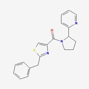 molecular formula C20H19N3OS B4251892 2-{1-[(2-benzyl-1,3-thiazol-4-yl)carbonyl]pyrrolidin-2-yl}pyridine 