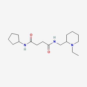 N-cyclopentyl-N'-[(1-ethylpiperidin-2-yl)methyl]succinamide