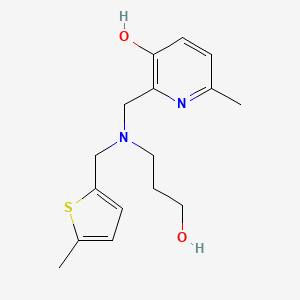 2-({(3-hydroxypropyl)[(5-methyl-2-thienyl)methyl]amino}methyl)-6-methylpyridin-3-ol