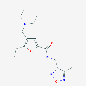 4-[(diethylamino)methyl]-5-ethyl-N-methyl-N-[(4-methyl-1,2,5-oxadiazol-3-yl)methyl]-2-furamide